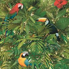 Papier Peint Expanse Sur Papier Love Your Walls Tropic Vert Perroquet Fond D Ecran Foret Papier Peint Papier Peint Fleuri