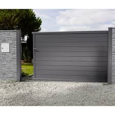 Portail En Alu Coulissant Nancray Noir 300 Cm Portail Coulissant Portail Alu Portail
