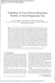Pdf Validation Of Trace Driven Simulation Models A Novel Regression Test