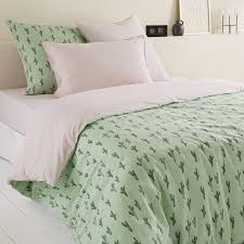 Housse De Couette En Coton Imprime Cactus Linge De Lit Bouchara Housse De Couette Parure Housse De Couette Couette