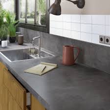 Plan De Travail Stratifie Effet Metal Vieilli Mat L 300 X P 65 Cm Ep 38 Mm Plan De Travail Granit Plan De Travail Et Plan De Travail Stratifie