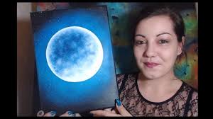 Peindre La Lune Acrylique Facile Youtube Peintures Acryliques Faciles Paysage Peinture Facile Peinture Acrylique