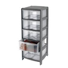 Tour De Rangement 5 Tiroirs Rangement Plastique La Foir Fouille