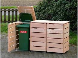 3er Mulltonnenbox Holz 120 Liter Mulltonnenbox Holz Mulltonnenbox Mulltonnenverkleidung Holz