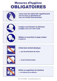 Panneau Des Mesures D Hygiene Obligatoires Covid 19 Signalisation