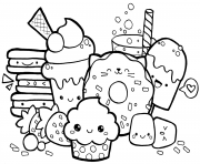 Coloriage Kawaii Food Dessin Kawaii A Imprimer Coloriage Kawaii Dessin Kawaii