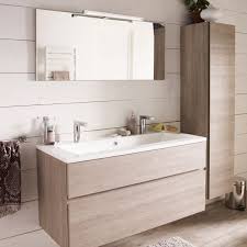 Meuble De Salle De Bains Decor Chene Clair 120 Cm Calao Idee Salle De Bain Salle De Bain Castorama Meuble Salle De Bain