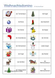 Weihnachten Domino Deutsche Weihnachten Deutsch Deutsch Lernen