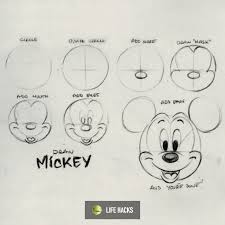 How To Draw Mickey Mouse Life Hacks Dessin Mickey Mickey Mouse Dessin Dessin