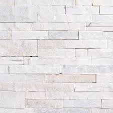 Parement En Pierre Quartzite Blanc White Snow Carrelage Carrelage Mural Credence Cuisine