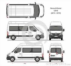 Renault Master Passenger Combi Van L2h3 2014 2019 Detailed Template For Design And Production Of Vehicle Wraps Scale 1 To 10 Renault Master Renault Opel