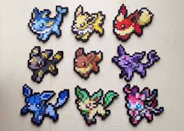 Evoli Aquali Voltali Flareon Umbreon Espeon Leafeon Glaceon Sylveon Pokemon Perler Bead Perler Bead Art Pokemon Bead Pokemon Perler Beads