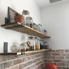 Equerre Metal Pour Etagere Murale Industrielle En 2020 Etagere Murale Cuisine Parement Mural Tablette En Bois