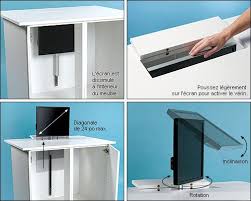Support Pour Ecran Plat Escamotable Tv Lift Cabinet Tv Bracket Diy Office Desk