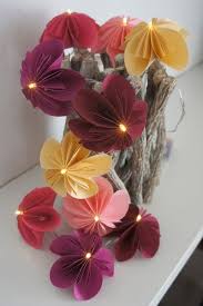 Lichterkette Blumen Beeren Tone Led Muttertag Blumen Aus Papier Papierrosen Origami Blume