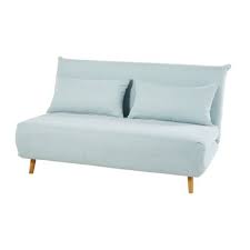 Banquette Convertible 2 Places Bleu Glacier Nio Maisons Du Monde Banquette Convertible Convertible 2 Places Maison Du Monde