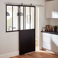Porte Coulissante D Atelier Industrial Porte Larg 83 Cm Brico Depot Porte Verriere Maison Deco Maison