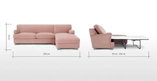Orson Canape D Angle Convertible Avec Meridienne A Droite Velours Rose Vintage Made Com In 2020 Sofa Bed Vintage Chaise Sofa Bed
