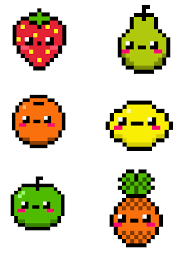 Pixel Art Fruits Pixel Art Food Pixel Art Graph Paper Drawings