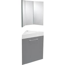 Meuble Lave Mains D Angle Avec Miroir Sensea Remix Gris Galet N 3 Meuble Lave Main Meuble Salle De Bain Conforama Lave Main