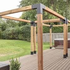 Pergola Kit With Shade Sail For 6x6 Wood Posts Outdoor Pergola Backyard Patio Designs Pergola