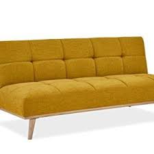 Mobilier Deco Banquette Clic Clac Scandinave Convertible Tissu Jaune Mobilier De Salon Canape Angle Tissu Jaune