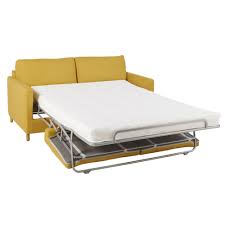 Canape Lit 3 Places Jaune Moutarde Matelas 10 Cm Julian Furniture Outdoor Furniture Outdoor Decor