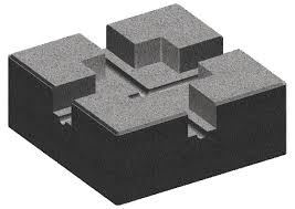 Plot Beton Pour Lambourde Gris 24 X 24 Cm Brico Depot En 2020 Plot Beton Beton Plancher Bois