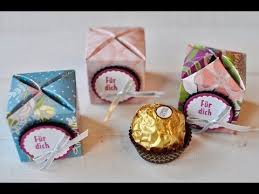 Mini Explosionsbox Fur Ein Ferrero Rocher Mit Produkten Von Stampin Up Youtube Schachteln Basteln Geschenkbox Basteln Geschenke