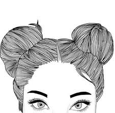 Outline Drawing Of Girl With Face Covered Tumblr Google Search Avec Images Dessin Noir Et Blanc