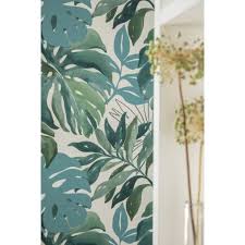 Papier Peint Intisse Jungle Vert Aquarelle Leroy Merlin Papier Peint Papier Peint Vinyle Papier Peint Jungle