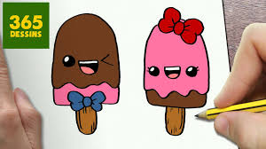 Comment Dessiner Popsicles Kawaii Etape Par Etape Dessins Kawaii 365 Dessins Dessin Kawaii 365 Dessin Logo