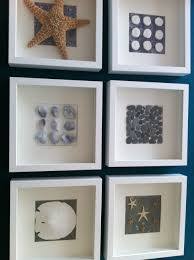 Found Shells Pebbles And Sand Dollars In Ikea Ribba Shadow Box Frames Diy Shadow Box Beach Wall Decor Bedroom Art Diy