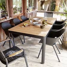 Fauteuil De Jardin En Metal Et Bois Kea Noir Table De Jardin Bois Table De Jardin Table Exterieur Bois