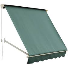 Store Banne Manuel Inclinaison Reglable Aluminium Polyester Impermeabilise 70l X 180l Cm Vert