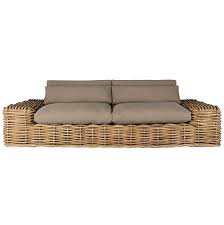 Canape De Jardin 2 3 Places En Rotin Et Coussins Taupe St Tropez Canape Jardin Canape Rotin Canapes D Exterieur