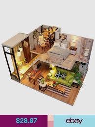 Dollhouse Making Kits Ebay Dolls Bears 寝室 インテリア ナチュラル インテリア 模型 とても小さな家 デザイン