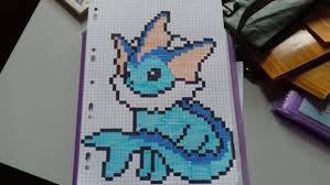 Aquali Pixel Art Pokemon Dessin Quadrillage Dessin Pixel