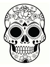 Coloriage Tete De Mort Mexicaine 20 Dessins A Imprimer Coloriage Tete De Mort Pochoir De Tete De Mort Coloriage