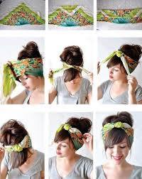 Bandana Haar Styling Selbstgemachte Frisuren Haar Schals