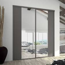 Portes Coulissantes De Placard Miroir Argent Et Chataigne Argent Chataigne Coulissantes De Mi Placard Coulissant Porte Placard Coulissante Porte Placard