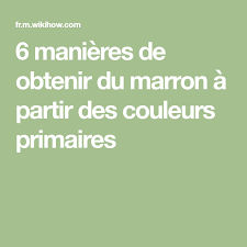 Comment Obtenir Du Marron A Partir Des Couleurs Primaires Incoming Call Screenshot