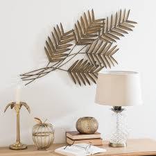Deco Murale Feuillage En Metal Effet Bronze L 46cm Palmista Maisons Du Monde Deco Murale Deco Decoration Murale Chambre