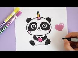 Kawaii Einhorn Panda Malen Youtube Drawings Kawaii Drawings Kawaii