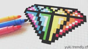 Handmade Pixel Art Comment Dessiner Un Diamant Arc En Ciel Pixelart Youtube Diamo Pixel Art Amigurumi Tutorial Handmade