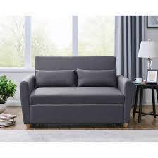 Canape Convertible Scandinave En Tissu Gris Fonce Kalaya En 2020 Canape Convertible Canape Convertible Scandinave Tissu Gris