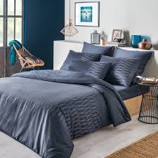 Housse De Couette Ondes Bleu Nuit Housse De Couette Couette Bleue Drap Plat