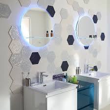 Carrelage Mural Hexagonal 17 5 X 20 Cm Decor Makara Castorama Decoration Salle De Bain Idee Salle De Bain Meuble De Salle De Bain
