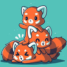 Fluffy Red Pandas T Shirt Teeturtle Red Panda Cartoon Red Panda Cute Cute Cartoon Drawings