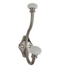 Portemanteau Retro Metal 2 Tetes Blanc Pateres Salle De Bain Patere Porte Manteaux